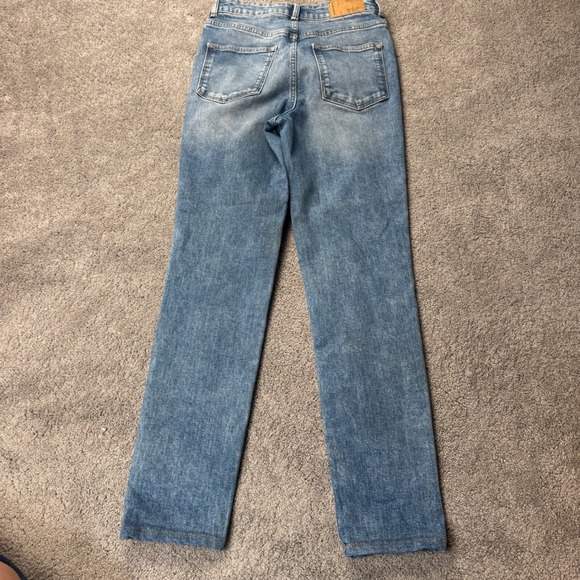 Frank and Oak Women's 27 Jeans Straight Leg Light Wash - Picture 7 of 7